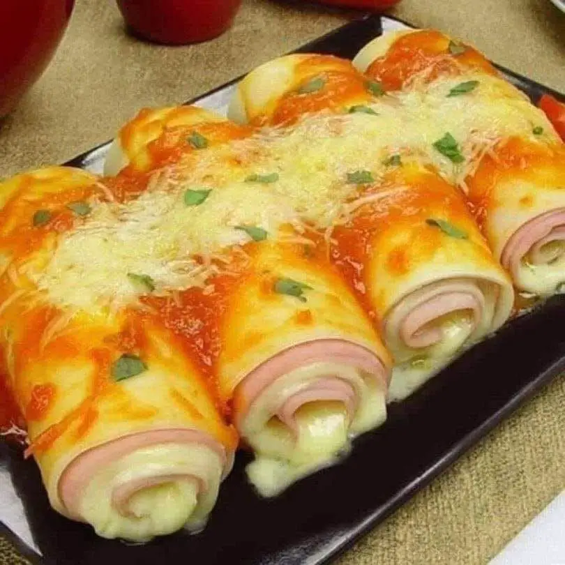 Les Rouleaux de Lasagne à la Crème et Jambon