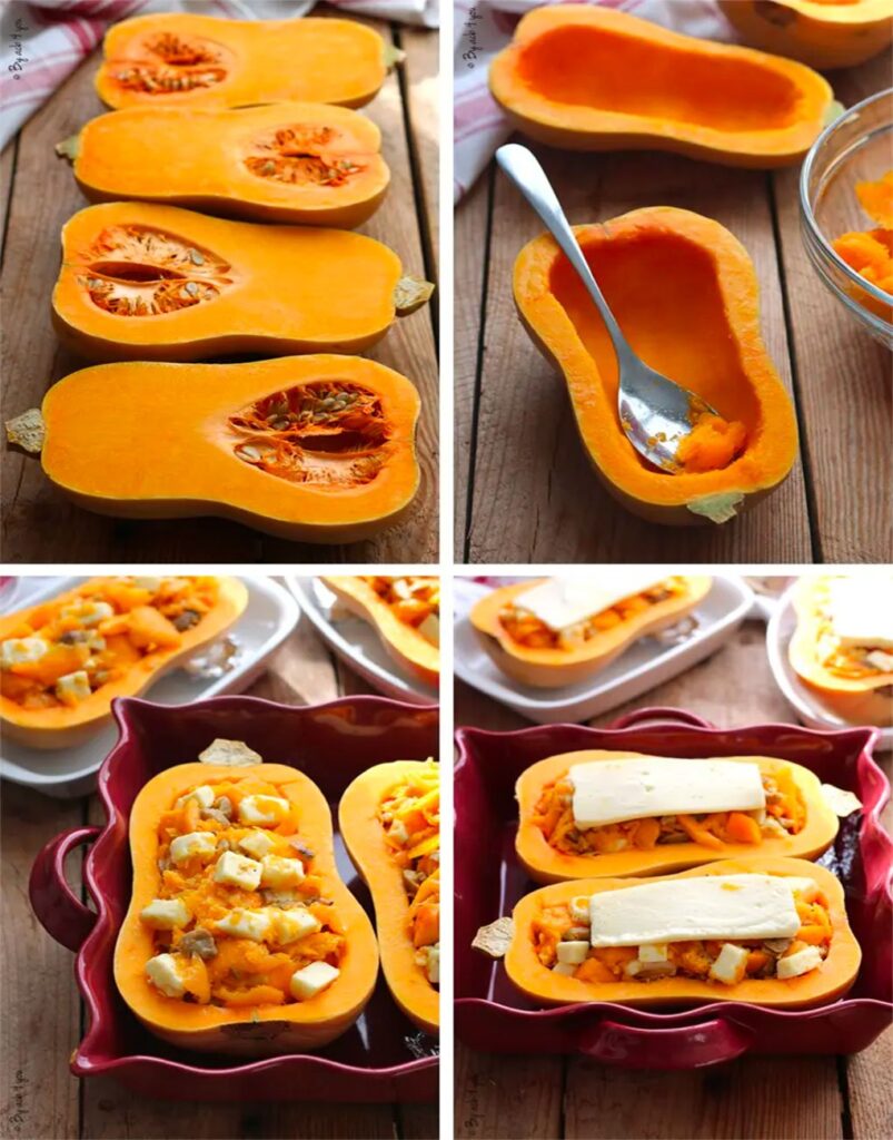 Butternut Farcie aux Châtaignes et à la Tome Fraîche