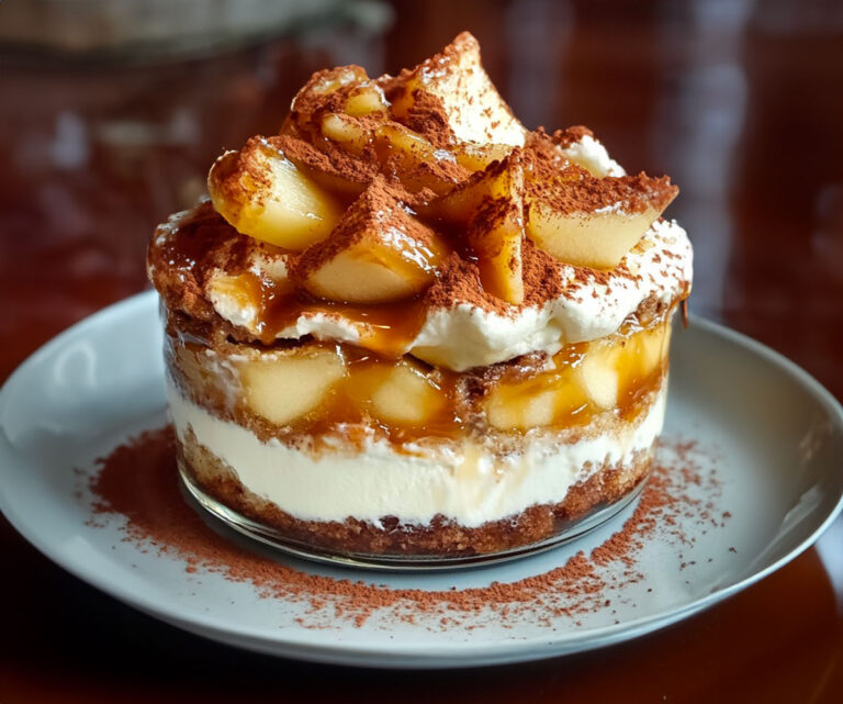 Tiramisu Caramel Beurre Salé et Pommes Poêlées