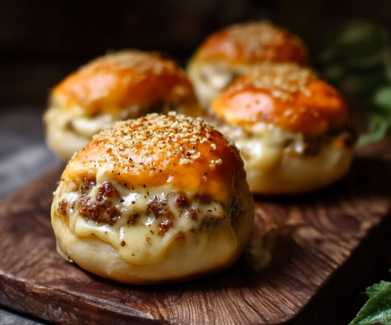 Bouchées façon Cheeseburger à l’Ail et au Parmesan