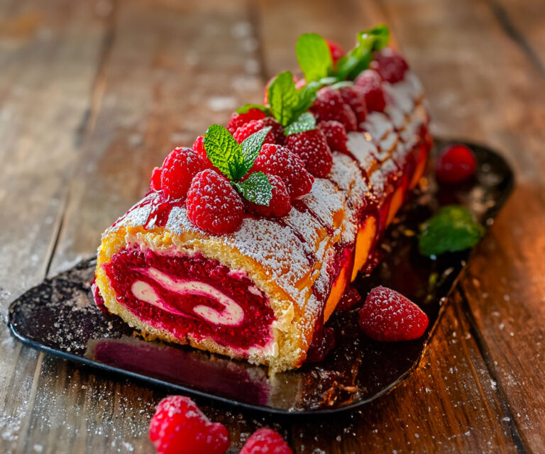 Bûche au Mascarpone et Framboise : Un Doux Voyage Gourmand
