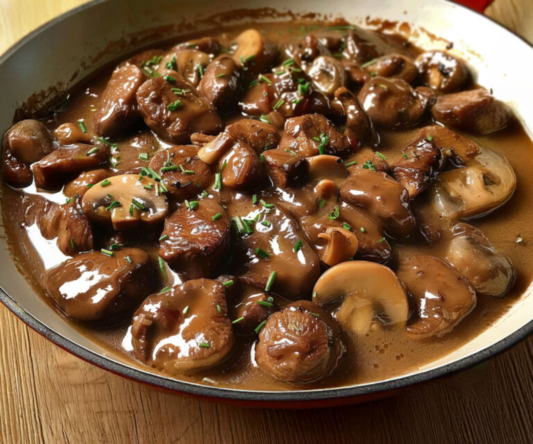 Joue de Bœuf Mijotée aux Champignons : Un Plat Fondant et Savoureux