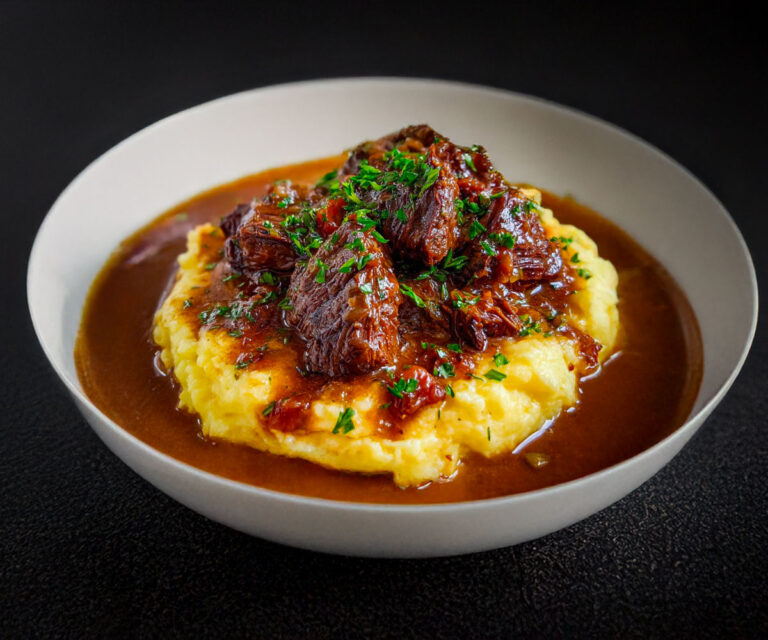 Bœuf Braisé en Sauce avec Purée Maison